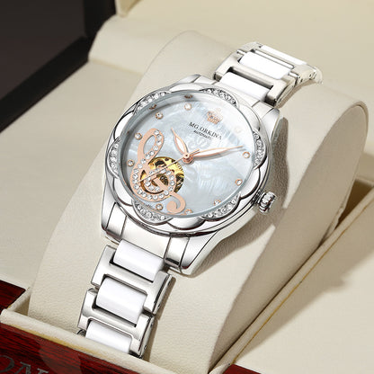 Mechanical Watches Women Luxury Ceramic