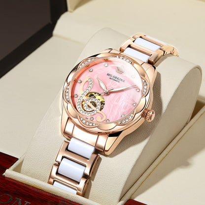 Mechanical Watches Women Luxury Ceramic