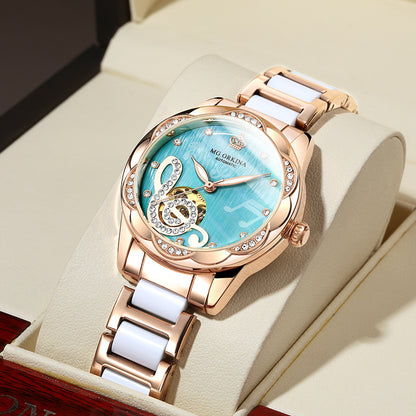 Mechanical Watches Women Luxury Ceramic