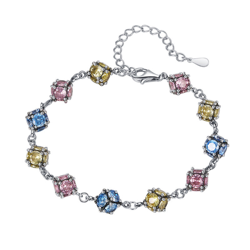 Zircon Colored Glass Ball Bracelet