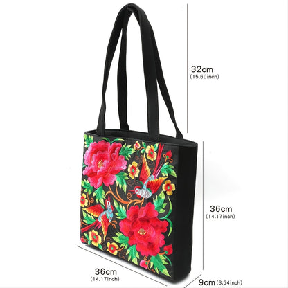 Women's Shoulder Bag Receptor Embroidered Canvas Casual Bag